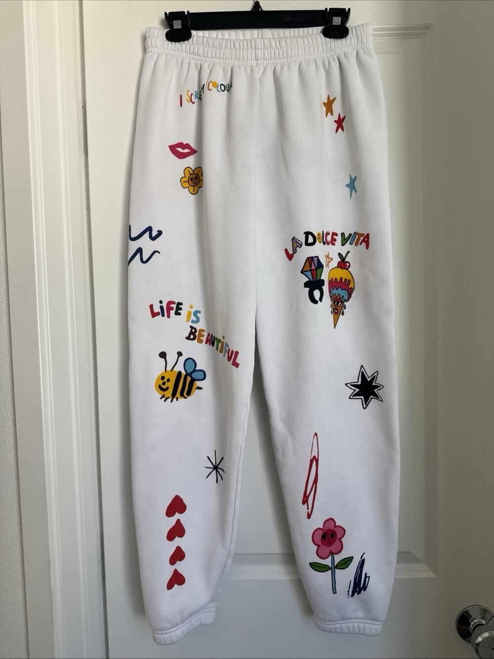 Mayfair Group x iscreamcolour Somebody Loves You Sweatpants White Size S/M
